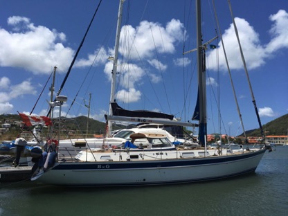 At the fuel dock in Marigot Bay At the fuel dock in Marigot Bay